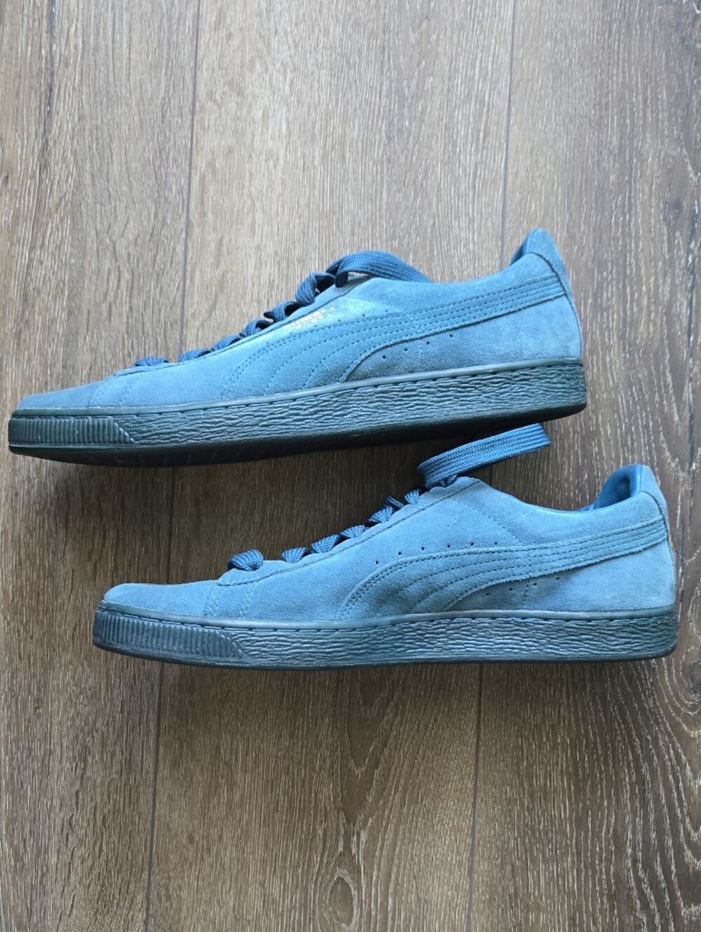 Puma Men's Suede Sneakers in Teal - Picture 3 of 5